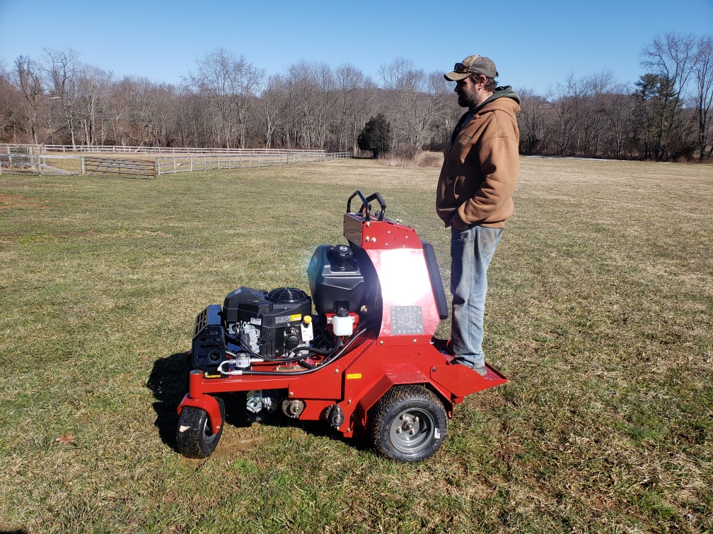 Aerating and overseeding services